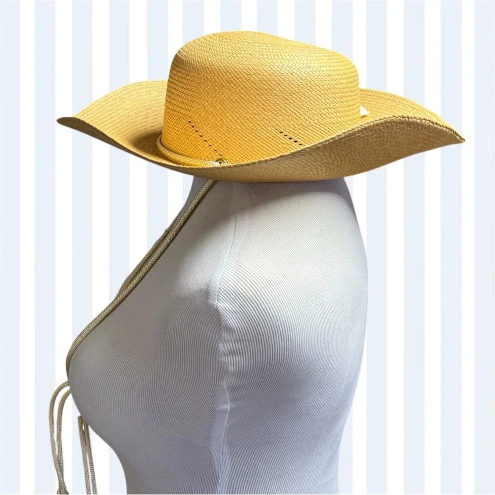 NWT Pantropics Women's Wide Brim Packable Panama Sun Hat Beach Pool Hat